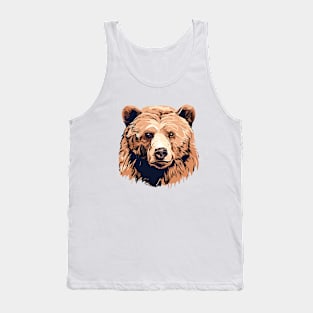 Grizzly Bear Animal Freedom World Wildlife Wonder Vector Graphic Tank Top